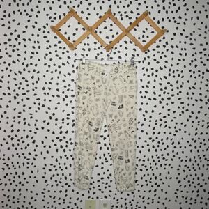 Wonder Nation White Doodle Print Girls Sweat Pants